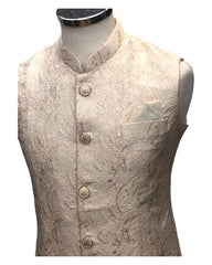 Champagne - Rich Suiting Material Mens Indian Waistcoat - Amazing Fit - Great Quality - YD2425 KH 0824