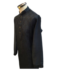 Navy Blue - Sequins -  Mens Indian Kurta set - Weddings / Walimas , Sangeet, Eid, Mehndi / Henna - NAD2508 01KC25