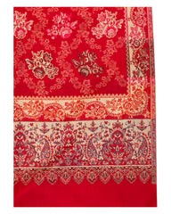 Red - Soft Art Wool Handloom Woven Shawl - (P350) 11KY24 NTC2414 RED2