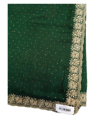 Green - Dupion Silk -Fancy Party Saree with Blouse Piece - 11KA24 SP2416