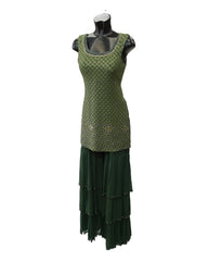 Green - Fully Embroidered Trousers  Suit - UK Stock - 24h Dispatch - ZC2314  CP 0323